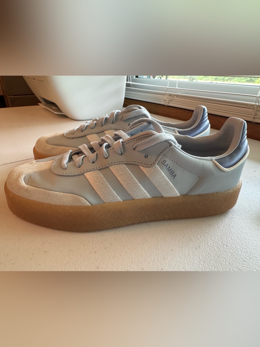 Womens adidas Sambae Athletic Shoe-Halo Blue Spark Metallic, Size 9.5W. New. - Picture 5 of 7